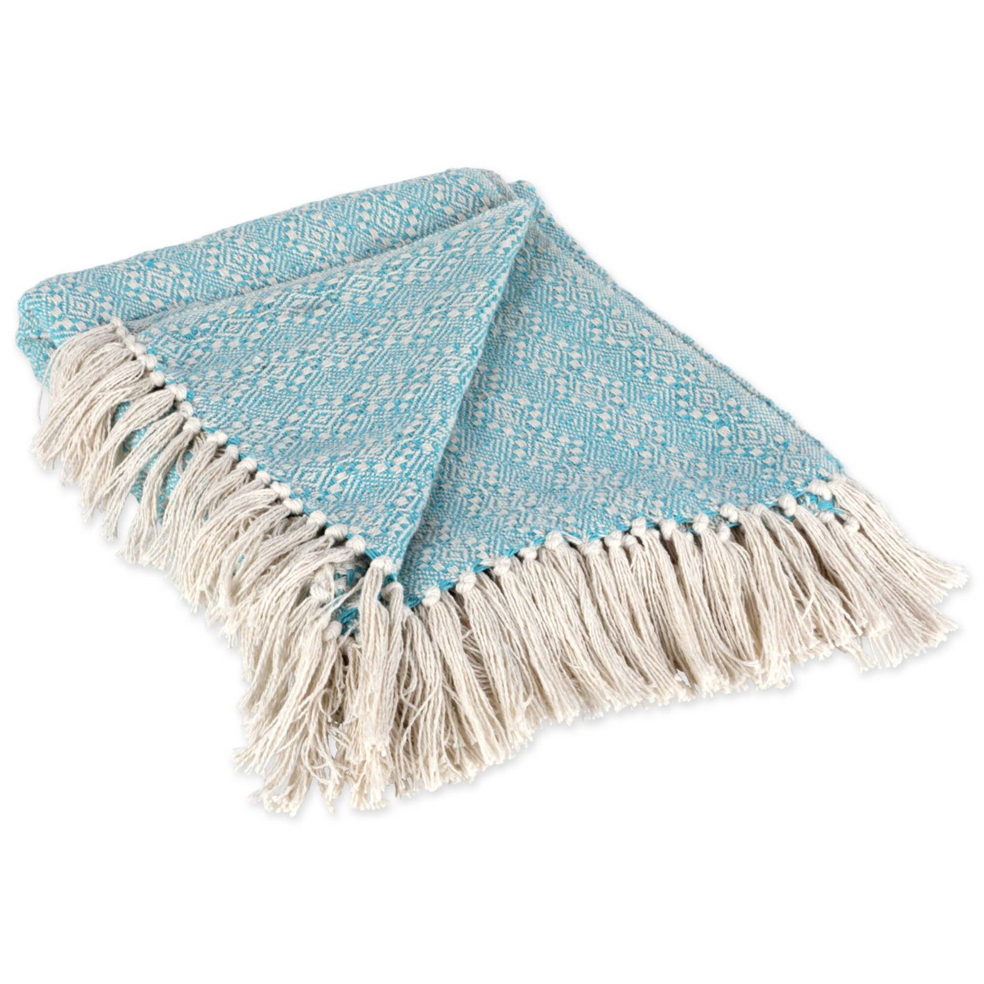 DII® Aqua Diamond Stitch Throw